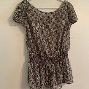 Forever 21 Floral Peplum Blouse